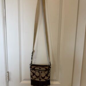 Coach Brown and Tan Crossbody Bag
